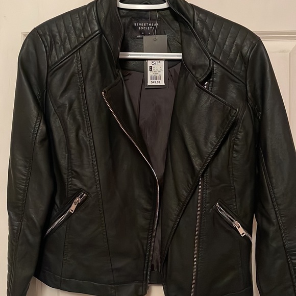 Streetwear society faux leather Jacket - Picture 2 of 2